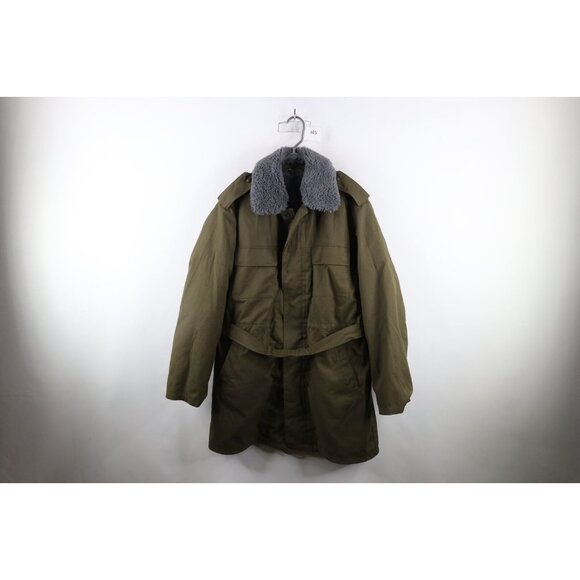 Vintage 90s Mens XL Czech Military Lined Field Combat Parka Jacket Coat Green